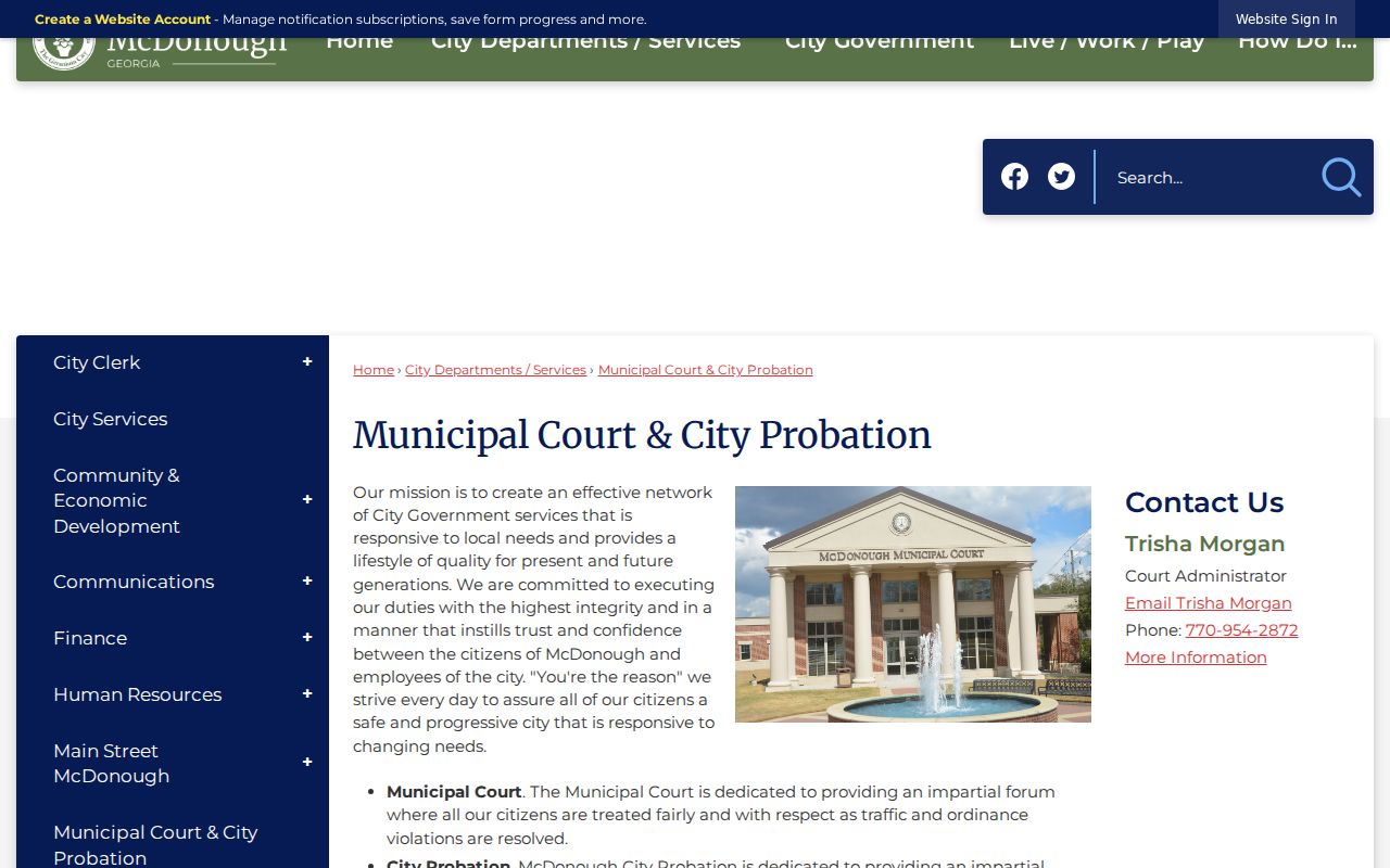 Henry County warrant check through McDonough Municipal Court